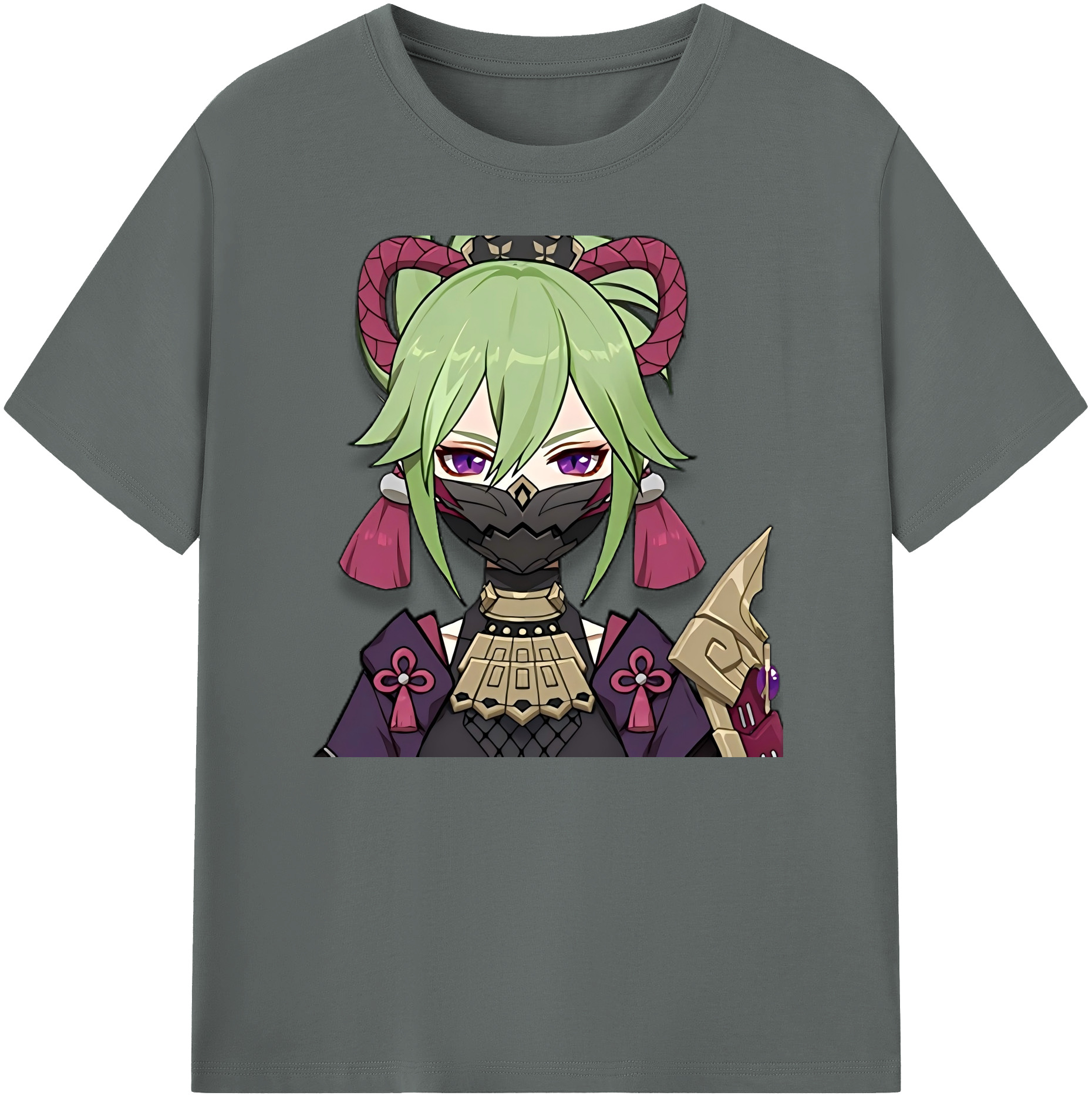 げんし神  久岐忍 くき しのぶ genshin Kuki Shinobu 綿100％ メンズ半袖Tシャツ｜肌触りやわらか＆通気性